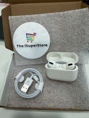 Apple AirPods Pro (1st Generation) with Wireless Charging Case and USB Cable + 1